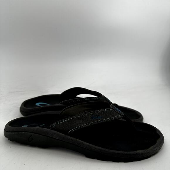 OluKai Ohana Pavement Sandals Flip Flop Thong Water Resistant Beach Black 6.5 main image 6